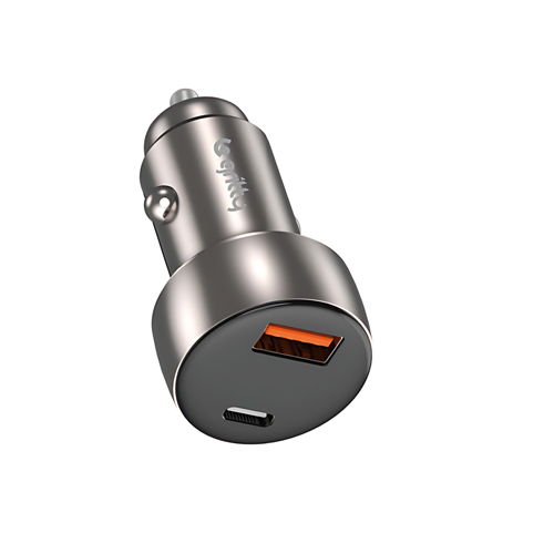 Gritty 38W 1*Usb 1* Type-C  Süper Hızlı Araç Şarj Başlık Beyaz
