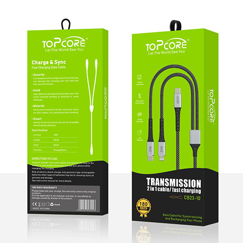 TOPCORE CB23-09T  3A  Type-C Şarj-Data Kablosu 
